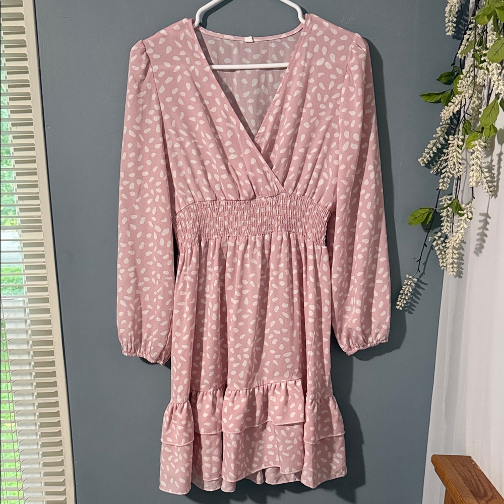 SOLD SOLD SOLD SOLD☀️Pink Patterned Women's Dress